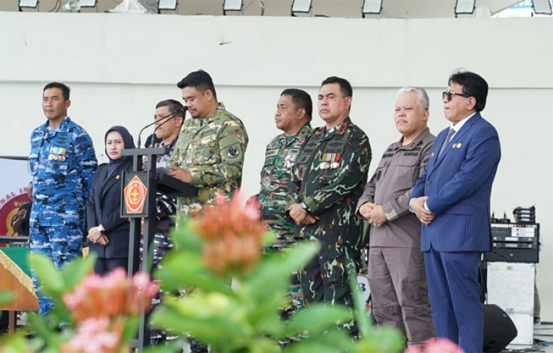 Kajati Sumut Harli Siregar Hadiri Upacara Peringatan HUT TNI Ke-80
