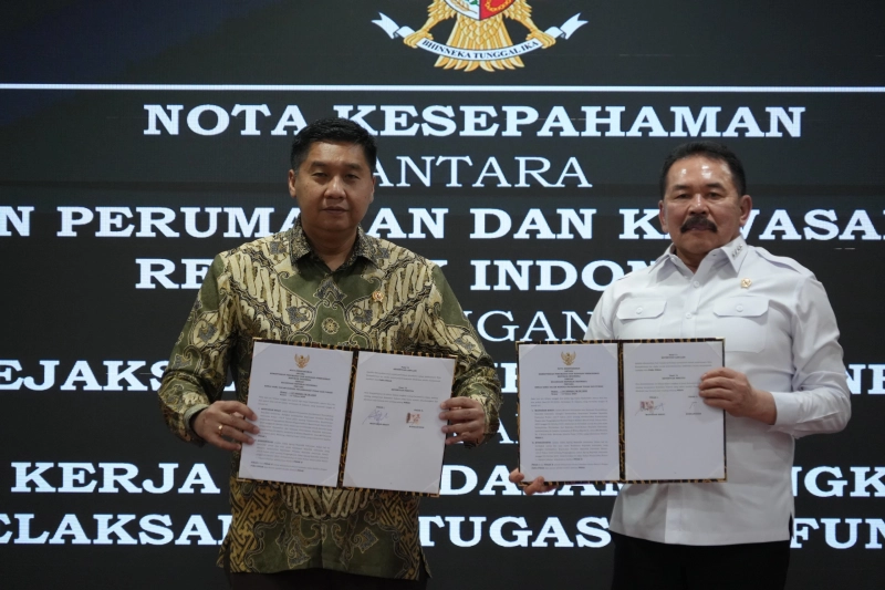 Penandatanganan Nota Kesepahaman Antara Kejaksaan RI Dengan Kementerian Perumahan dan Kawasan Permukiman