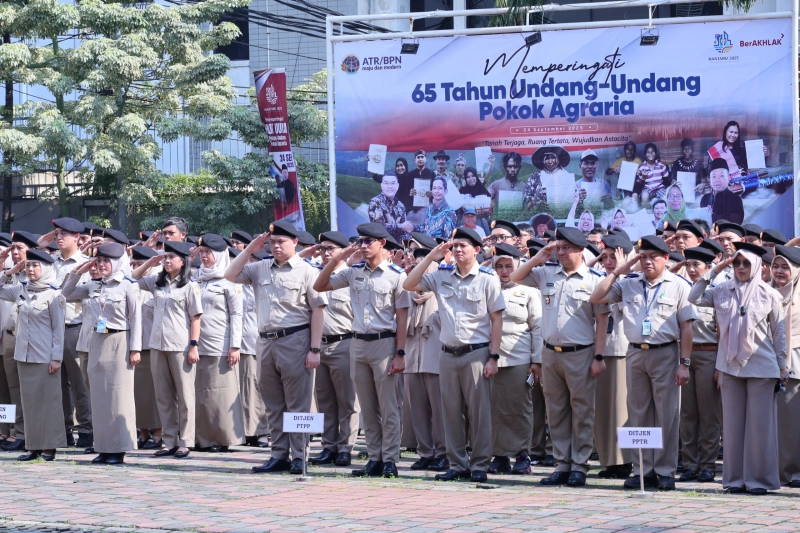 Upacara Peringatan HANTARU 2025, Menteri Nusron Realisasikan Asta Cita dengan Menjaga Tanah dan Menata Ruang