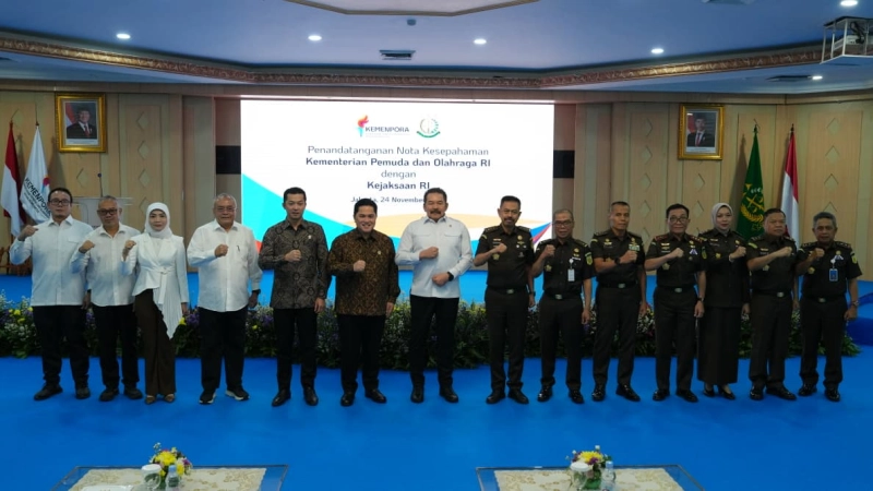 MoU Kejaksaan RI dan Kemenpora RI Sepakati Penegakan Hukum di Bidang Kepemudaan dan Keolahragaan 