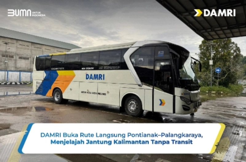 DAMRI Buka Rute Langsung Pontianak–Palangkaraya, Menjelajah Jantung Kalimantan Tanpa Transit