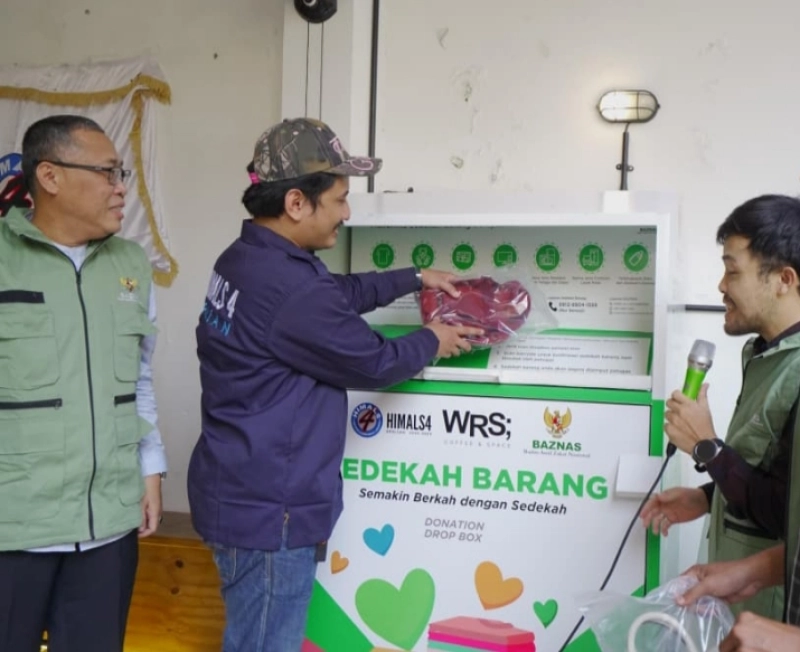 BAZNAS, Waris Coffee, dan HIMALS4 Luncurkan Layanan Sedekah Barang di Jakarta