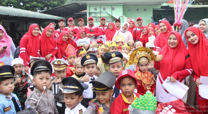 TK Riad Madani Juara I Lomba Pawai Dalam Rangka HAN ke-41 Tahun 2025 Desa Bandar Khalipah