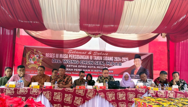 Gelar Reses, Ketua DPRD Medan Wong Chun Sen Serap Aspirasi Warga Medan Deli  