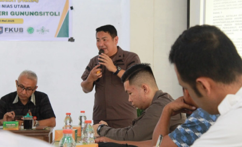 Kajari Gunungsitoli Hadiri Rapat Pembentukan Tim Koordinasi PAKEM Kabupaten Nias Utara Tahun 2025