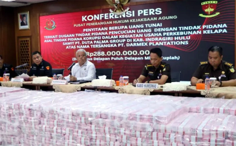 Kejagung Sita Uang Tunai Rp288 Miliar dalam Perkembangan Perkara PT Duta Palma Korporasi