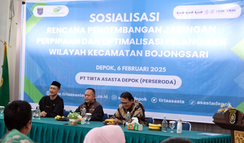 PT Tirta Asasta Laksanakan Program Sosialisasi Pengembangan dan Optimalisasi Jaringan di Wilayah Kecamatan Bojongsari
