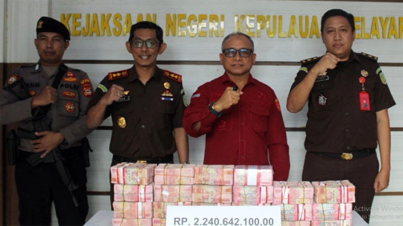 Kejati Sulsel Terima Pengembalian Kerugian Negara Rp.2,24 Miliar dari Kasus Korupsi Ruas Jalan Bonerate-Sambali Kepulauan Selayar