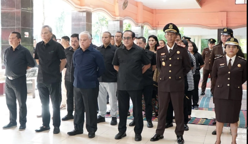 JAM Pidsus, Kapuspenkum dan Kajati Sumut Ikuti Upacara Penyerahan Jenazah Calon Jaksa Alm. Reynanda Primta Ginting